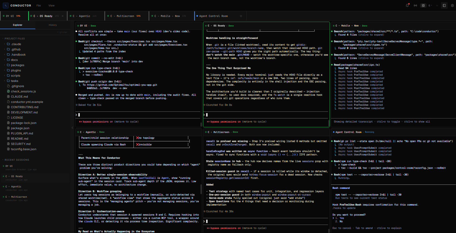 Conductor — desktop view